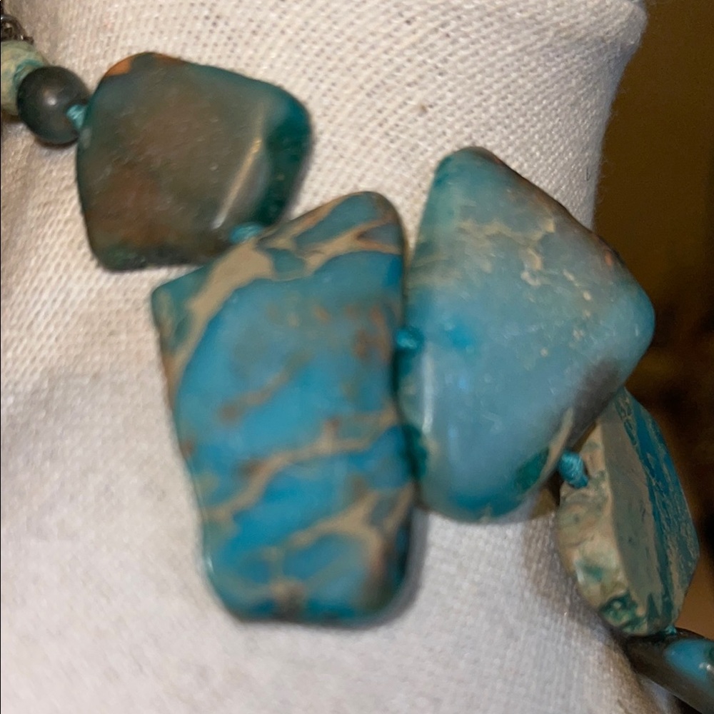 Sea Sefiment Jasper Necklace LUCAS LAMETH - Picture 11 of 16